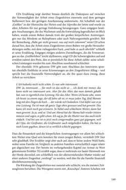 Image of the Page - 169 - in Erzählen vom Leben im 20. Jahrhundert - Erinnerungspraxis und Erzähltraditionen in lebensgeschichtlichen Interviews am Beispiel der Region Montafon/Vorarlberg