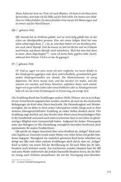 Image of the Page - 171 - in Erzählen vom Leben im 20. Jahrhundert - Erinnerungspraxis und Erzähltraditionen in lebensgeschichtlichen Interviews am Beispiel der Region Montafon/Vorarlberg