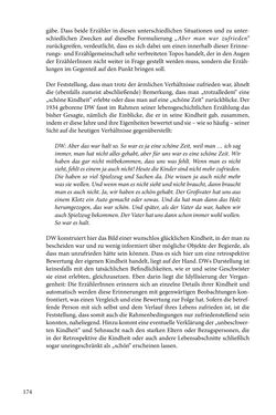 Image of the Page - 174 - in Erzählen vom Leben im 20. Jahrhundert - Erinnerungspraxis und Erzähltraditionen in lebensgeschichtlichen Interviews am Beispiel der Region Montafon/Vorarlberg