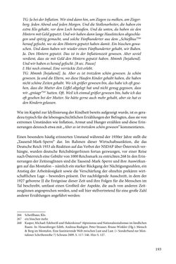 Bild der Seite - 193 - in Erzählen vom Leben im 20. Jahrhundert - Erinnerungspraxis und Erzähltraditionen in lebensgeschichtlichen Interviews am Beispiel der Region Montafon/Vorarlberg