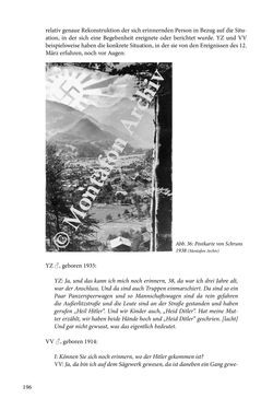 Image of the Page - 196 - in Erzählen vom Leben im 20. Jahrhundert - Erinnerungspraxis und Erzähltraditionen in lebensgeschichtlichen Interviews am Beispiel der Region Montafon/Vorarlberg