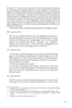 Image of the Page - 227 - in Erzählen vom Leben im 20. Jahrhundert - Erinnerungspraxis und Erzähltraditionen in lebensgeschichtlichen Interviews am Beispiel der Region Montafon/Vorarlberg