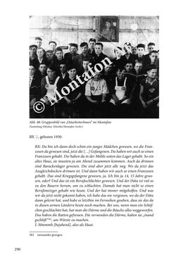 Image of the Page - 290 - in Erzählen vom Leben im 20. Jahrhundert - Erinnerungspraxis und Erzähltraditionen in lebensgeschichtlichen Interviews am Beispiel der Region Montafon/Vorarlberg