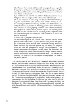 Image of the Page - 300 - in Erzählen vom Leben im 20. Jahrhundert - Erinnerungspraxis und Erzähltraditionen in lebensgeschichtlichen Interviews am Beispiel der Region Montafon/Vorarlberg