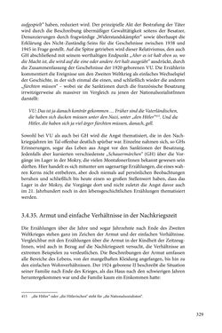 Image of the Page - 329 - in Erzählen vom Leben im 20. Jahrhundert - Erinnerungspraxis und Erzähltraditionen in lebensgeschichtlichen Interviews am Beispiel der Region Montafon/Vorarlberg