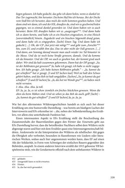 Image of the Page - 339 - in Erzählen vom Leben im 20. Jahrhundert - Erinnerungspraxis und Erzähltraditionen in lebensgeschichtlichen Interviews am Beispiel der Region Montafon/Vorarlberg