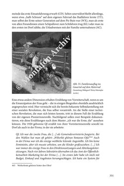 Image of the Page - 351 - in Erzählen vom Leben im 20. Jahrhundert - Erinnerungspraxis und Erzähltraditionen in lebensgeschichtlichen Interviews am Beispiel der Region Montafon/Vorarlberg