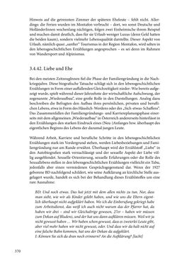 Image of the Page - 370 - in Erzählen vom Leben im 20. Jahrhundert - Erinnerungspraxis und Erzähltraditionen in lebensgeschichtlichen Interviews am Beispiel der Region Montafon/Vorarlberg