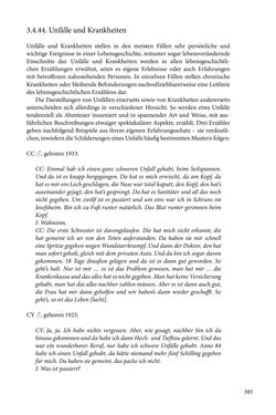 Image of the Page - 385 - in Erzählen vom Leben im 20. Jahrhundert - Erinnerungspraxis und Erzähltraditionen in lebensgeschichtlichen Interviews am Beispiel der Region Montafon/Vorarlberg