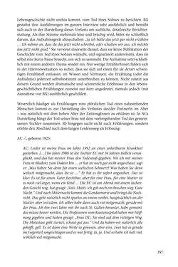 Bild der Seite - 397 - in Erzählen vom Leben im 20. Jahrhundert - Erinnerungspraxis und Erzähltraditionen in lebensgeschichtlichen Interviews am Beispiel der Region Montafon/Vorarlberg