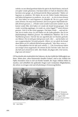 Image of the Page - 404 - in Erzählen vom Leben im 20. Jahrhundert - Erinnerungspraxis und Erzähltraditionen in lebensgeschichtlichen Interviews am Beispiel der Region Montafon/Vorarlberg