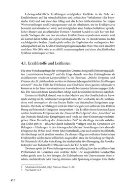 Bild der Seite - 422 - in Erzählen vom Leben im 20. Jahrhundert - Erinnerungspraxis und Erzähltraditionen in lebensgeschichtlichen Interviews am Beispiel der Region Montafon/Vorarlberg