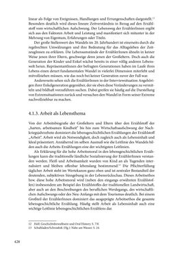 Image of the Page - 428 - in Erzählen vom Leben im 20. Jahrhundert - Erinnerungspraxis und Erzähltraditionen in lebensgeschichtlichen Interviews am Beispiel der Region Montafon/Vorarlberg