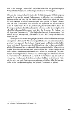 Image of the Page - 437 - in Erzählen vom Leben im 20. Jahrhundert - Erinnerungspraxis und Erzähltraditionen in lebensgeschichtlichen Interviews am Beispiel der Region Montafon/Vorarlberg