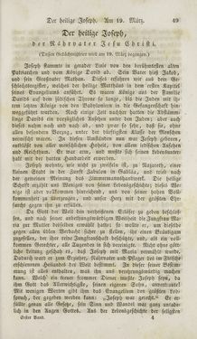 Image of the Page - 49 - in Legenden der Heiligen auf alle Tage des Jahres - Die Herrlichkeit der katholischen Kirche, dargestellt in den Lebensbeschriebungen der Heiligen Gottes, Volume 1