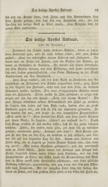 Image of the Page - 79 - in Legenden der Heiligen auf alle Tage des Jahres - Die Herrlichkeit der katholischen Kirche, dargestellt in den Lebensbeschriebungen der Heiligen Gottes, Volume 1