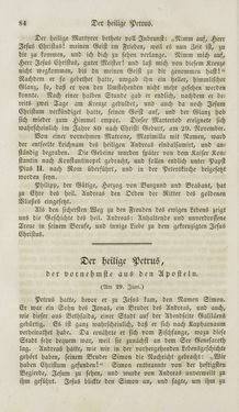 Image of the Page - 84 - in Legenden der Heiligen auf alle Tage des Jahres - Die Herrlichkeit der katholischen Kirche, dargestellt in den Lebensbeschriebungen der Heiligen Gottes, Volume 1
