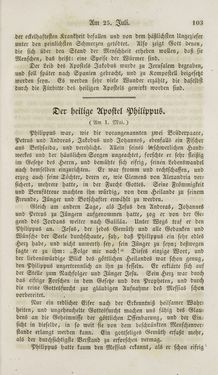 Image of the Page - 103 - in Legenden der Heiligen auf alle Tage des Jahres - Die Herrlichkeit der katholischen Kirche, dargestellt in den Lebensbeschriebungen der Heiligen Gottes, Volume 1