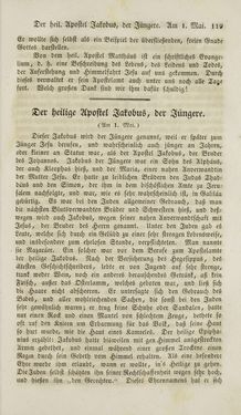 Image of the Page - 119 - in Legenden der Heiligen auf alle Tage des Jahres - Die Herrlichkeit der katholischen Kirche, dargestellt in den Lebensbeschriebungen der Heiligen Gottes, Volume 1