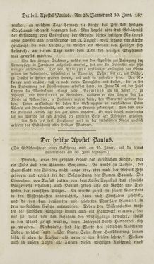 Image of the Page - 137 - in Legenden der Heiligen auf alle Tage des Jahres - Die Herrlichkeit der katholischen Kirche, dargestellt in den Lebensbeschriebungen der Heiligen Gottes, Volume 1