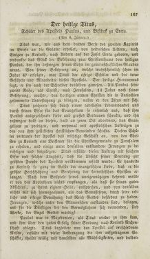 Bild der Seite - 167 - in Legenden der Heiligen auf alle Tage des Jahres - Die Herrlichkeit der katholischen Kirche, dargestellt in den Lebensbeschriebungen der Heiligen Gottes, Band 1