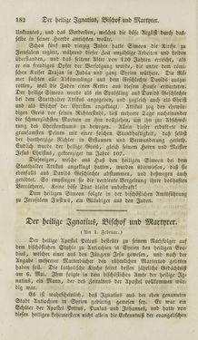 Image of the Page - 182 - in Legenden der Heiligen auf alle Tage des Jahres - Die Herrlichkeit der katholischen Kirche, dargestellt in den Lebensbeschriebungen der Heiligen Gottes, Volume 1
