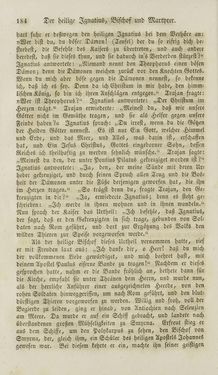 Bild der Seite - 184 - in Legenden der Heiligen auf alle Tage des Jahres - Die Herrlichkeit der katholischen Kirche, dargestellt in den Lebensbeschriebungen der Heiligen Gottes, Band 1