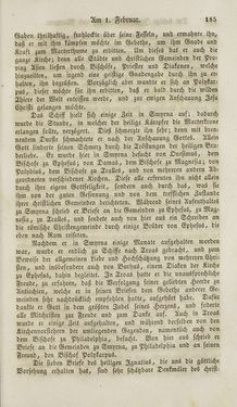 Image of the Page - 185 - in Legenden der Heiligen auf alle Tage des Jahres - Die Herrlichkeit der katholischen Kirche, dargestellt in den Lebensbeschriebungen der Heiligen Gottes, Volume 1