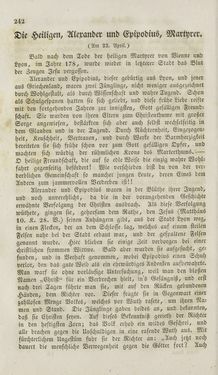 Image of the Page - 242 - in Legenden der Heiligen auf alle Tage des Jahres - Die Herrlichkeit der katholischen Kirche, dargestellt in den Lebensbeschriebungen der Heiligen Gottes, Volume 1