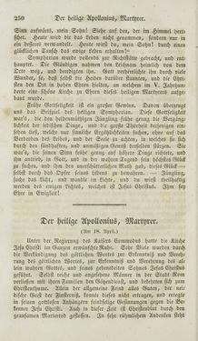 Image of the Page - 250 - in Legenden der Heiligen auf alle Tage des Jahres - Die Herrlichkeit der katholischen Kirche, dargestellt in den Lebensbeschriebungen der Heiligen Gottes, Volume 1