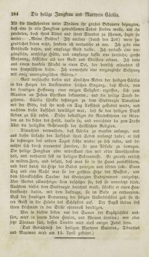 Image of the Page - 284 - in Legenden der Heiligen auf alle Tage des Jahres - Die Herrlichkeit der katholischen Kirche, dargestellt in den Lebensbeschriebungen der Heiligen Gottes, Volume 1