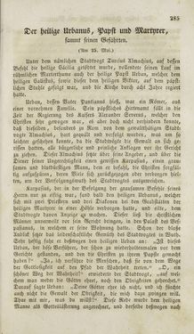 Image of the Page - 285 - in Legenden der Heiligen auf alle Tage des Jahres - Die Herrlichkeit der katholischen Kirche, dargestellt in den Lebensbeschriebungen der Heiligen Gottes, Volume 1