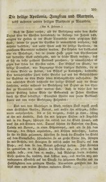 Image of the Page - 295 - in Legenden der Heiligen auf alle Tage des Jahres - Die Herrlichkeit der katholischen Kirche, dargestellt in den Lebensbeschriebungen der Heiligen Gottes, Volume 1