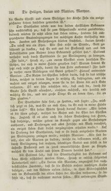 Bild der Seite - 322 - in Legenden der Heiligen auf alle Tage des Jahres - Die Herrlichkeit der katholischen Kirche, dargestellt in den Lebensbeschriebungen der Heiligen Gottes, Band 1