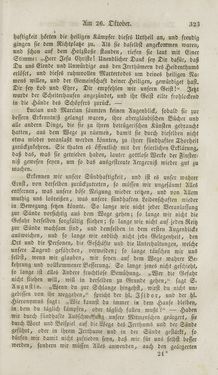 Bild der Seite - 323 - in Legenden der Heiligen auf alle Tage des Jahres - Die Herrlichkeit der katholischen Kirche, dargestellt in den Lebensbeschriebungen der Heiligen Gottes, Band 1