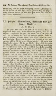Image of the Page - 404 - in Legenden der Heiligen auf alle Tage des Jahres - Die Herrlichkeit der katholischen Kirche, dargestellt in den Lebensbeschriebungen der Heiligen Gottes, Volume 1