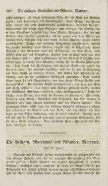 Image of the Page - 410 - in Legenden der Heiligen auf alle Tage des Jahres - Die Herrlichkeit der katholischen Kirche, dargestellt in den Lebensbeschriebungen der Heiligen Gottes, Volume 1