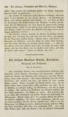 Bild der Seite - 414 - in Legenden der Heiligen auf alle Tage des Jahres - Die Herrlichkeit der katholischen Kirche, dargestellt in den Lebensbeschriebungen der Heiligen Gottes, Band 1