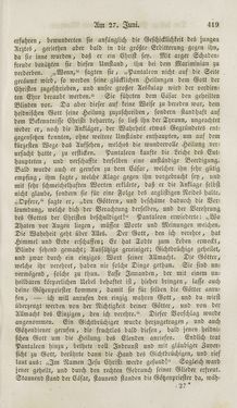 Bild der Seite - 419 - in Legenden der Heiligen auf alle Tage des Jahres - Die Herrlichkeit der katholischen Kirche, dargestellt in den Lebensbeschriebungen der Heiligen Gottes, Band 1