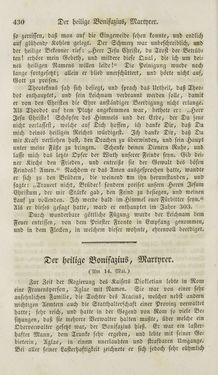 Bild der Seite - 430 - in Legenden der Heiligen auf alle Tage des Jahres - Die Herrlichkeit der katholischen Kirche, dargestellt in den Lebensbeschriebungen der Heiligen Gottes, Band 1