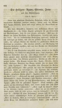 Bild der Seite - 442 - in Legenden der Heiligen auf alle Tage des Jahres - Die Herrlichkeit der katholischen Kirche, dargestellt in den Lebensbeschriebungen der Heiligen Gottes, Band 1