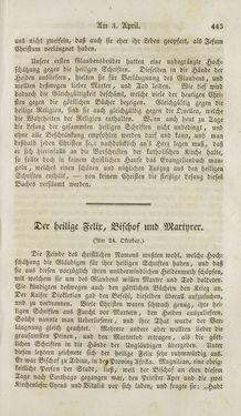 Bild der Seite - 445 - in Legenden der Heiligen auf alle Tage des Jahres - Die Herrlichkeit der katholischen Kirche, dargestellt in den Lebensbeschriebungen der Heiligen Gottes, Band 1