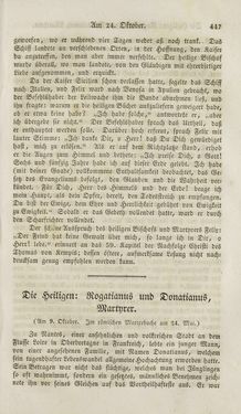 Image of the Page - 447 - in Legenden der Heiligen auf alle Tage des Jahres - Die Herrlichkeit der katholischen Kirche, dargestellt in den Lebensbeschriebungen der Heiligen Gottes, Volume 1