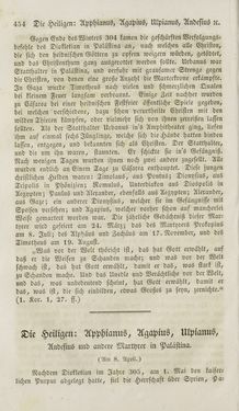 Image of the Page - 454 - in Legenden der Heiligen auf alle Tage des Jahres - Die Herrlichkeit der katholischen Kirche, dargestellt in den Lebensbeschriebungen der Heiligen Gottes, Volume 1