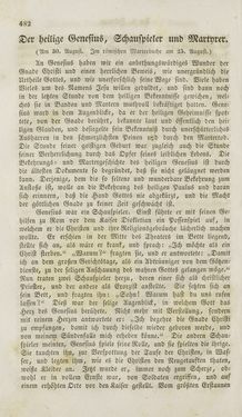 Bild der Seite - 482 - in Legenden der Heiligen auf alle Tage des Jahres - Die Herrlichkeit der katholischen Kirche, dargestellt in den Lebensbeschriebungen der Heiligen Gottes, Band 1