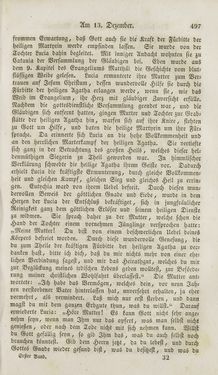 Image of the Page - 497 - in Legenden der Heiligen auf alle Tage des Jahres - Die Herrlichkeit der katholischen Kirche, dargestellt in den Lebensbeschriebungen der Heiligen Gottes, Volume 1