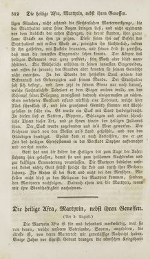 Image of the Page - 512 - in Legenden der Heiligen auf alle Tage des Jahres - Die Herrlichkeit der katholischen Kirche, dargestellt in den Lebensbeschriebungen der Heiligen Gottes, Volume 1