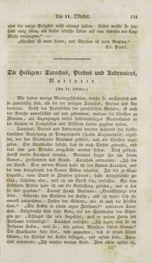 Image of the Page - 531 - in Legenden der Heiligen auf alle Tage des Jahres - Die Herrlichkeit der katholischen Kirche, dargestellt in den Lebensbeschriebungen der Heiligen Gottes, Volume 1