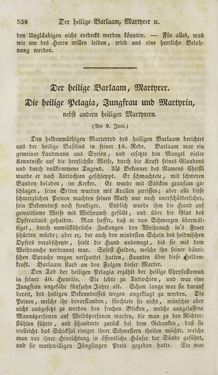 Image of the Page - 538 - in Legenden der Heiligen auf alle Tage des Jahres - Die Herrlichkeit der katholischen Kirche, dargestellt in den Lebensbeschriebungen der Heiligen Gottes, Volume 1