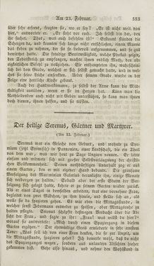 Image of the Page - 553 - in Legenden der Heiligen auf alle Tage des Jahres - Die Herrlichkeit der katholischen Kirche, dargestellt in den Lebensbeschriebungen der Heiligen Gottes, Volume 1